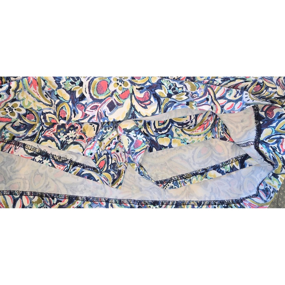 Zac & Rachel Petite Multi Color Paisley Floral Print Skort Size 8P Pull On - Picture 3 of 5
